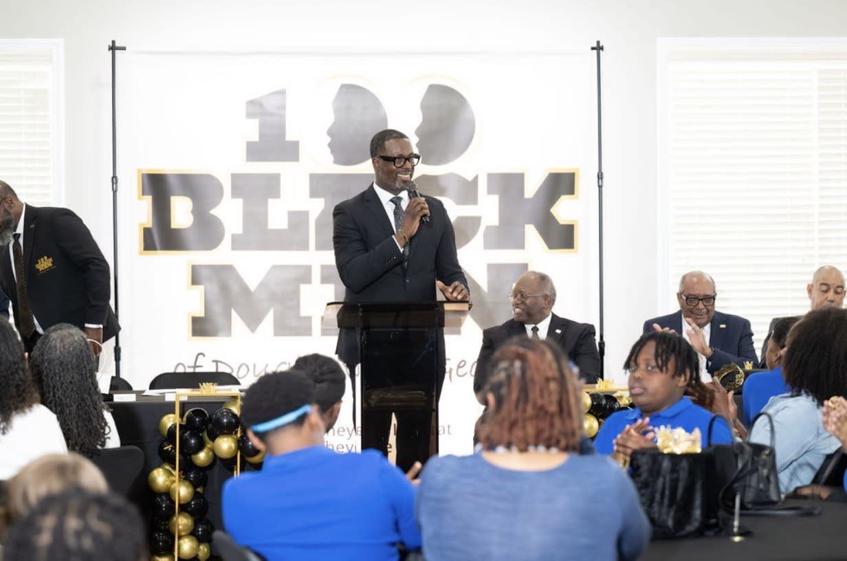 Dr. Jackson speaking at a 100 Black Men event